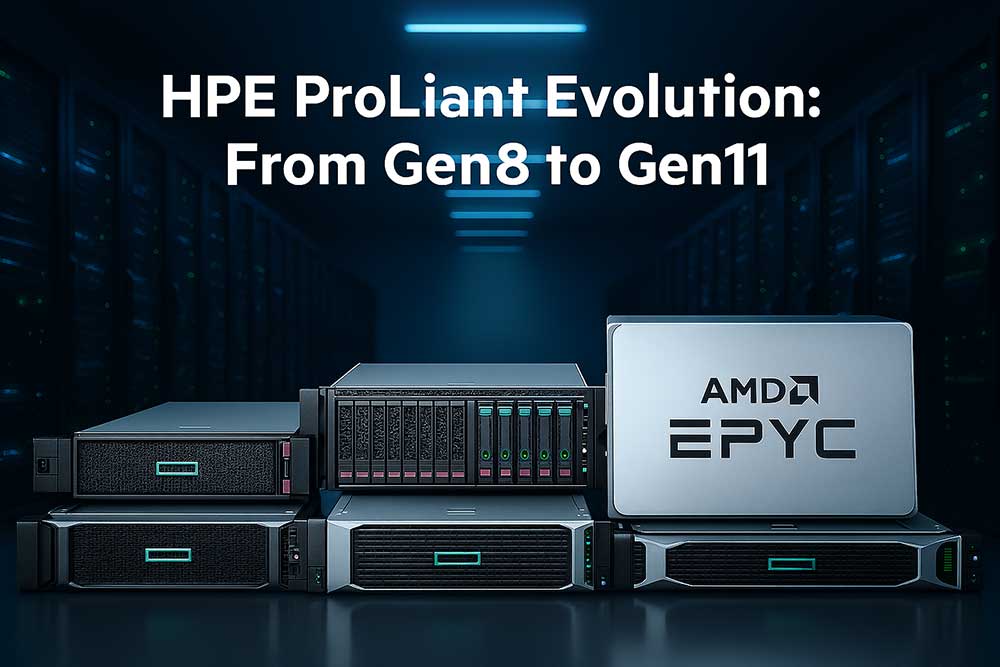 مقایسه سرورهای HPE ProLiant از نسل 8 تا نسل 11 در دیتاسنتر مدرن