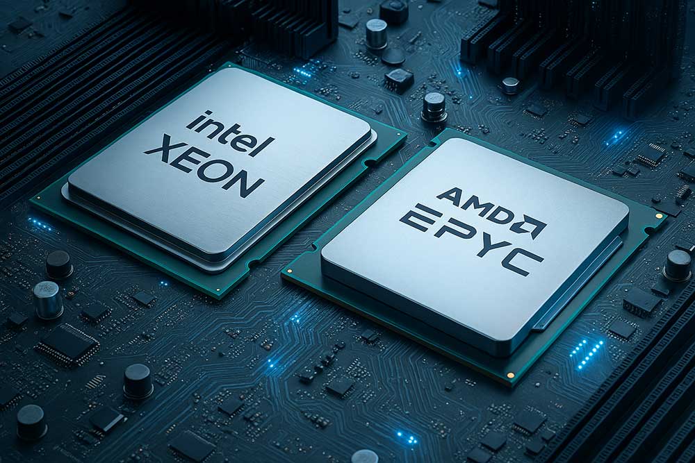 تفاوت عملکرد CPU های سرور Intel Xeon و AMD EPYC در نسل جدید ۲۰۲۵