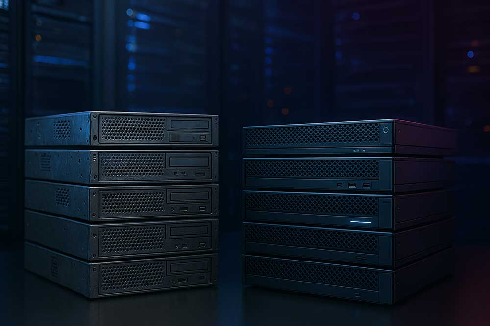 مقایسه فنی سرورهای استوک و نو